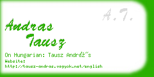 andras tausz business card